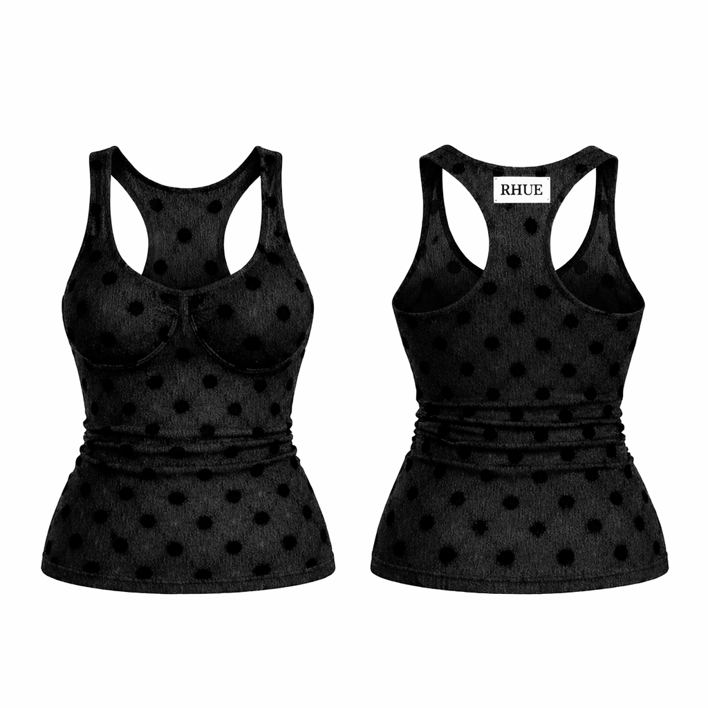 RHUE MESH POLKA SET (NOIR)